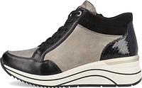 Black Lace Up Fur Lined