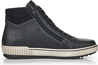 Black Lace Up W Side Zip