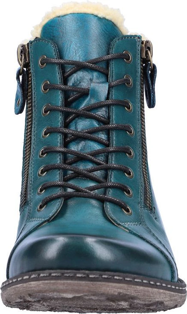 Blue Lace Up Boot