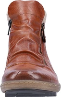 Brown Ruched Side Zip