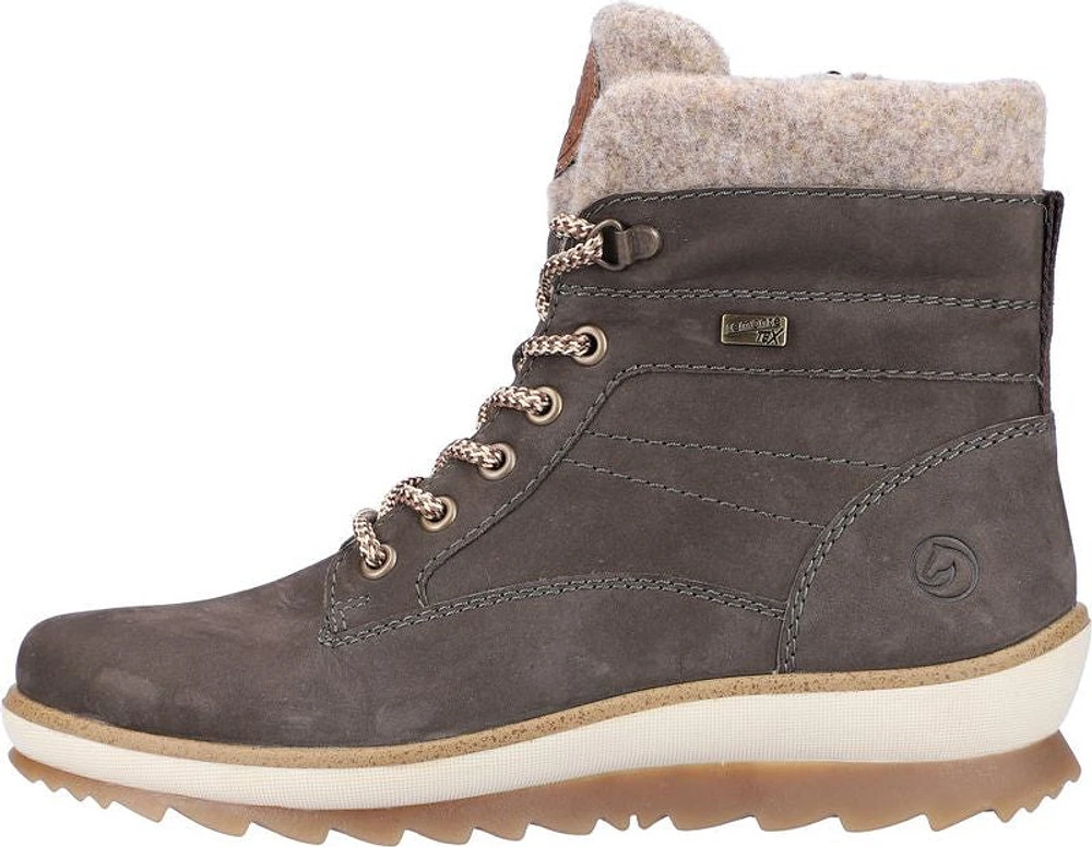 Grey Lace Up Boot