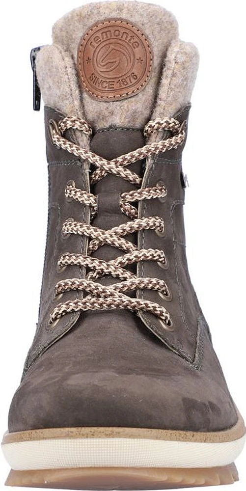 Grey Lace Up Boot