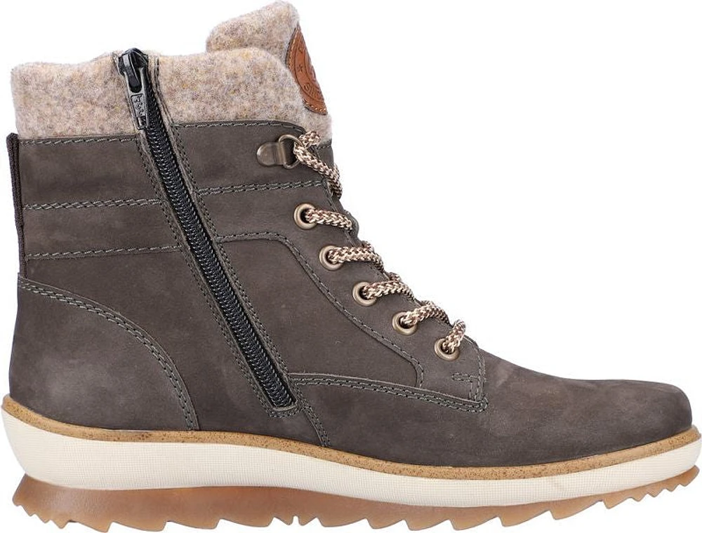Grey Lace Up Boot