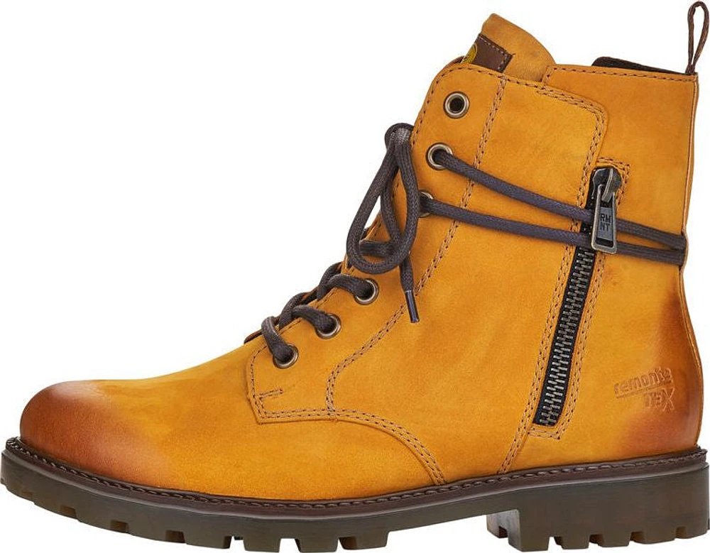Yellow Lace Up Boot