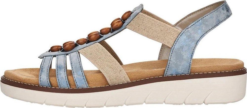 Blue/Grey Elastic Sandal