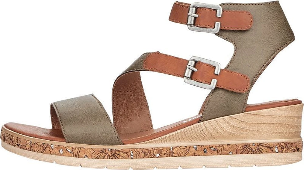 Forest Ankle Strap Wedge Sandal