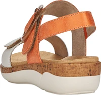 Offwhite/Orange Sandal