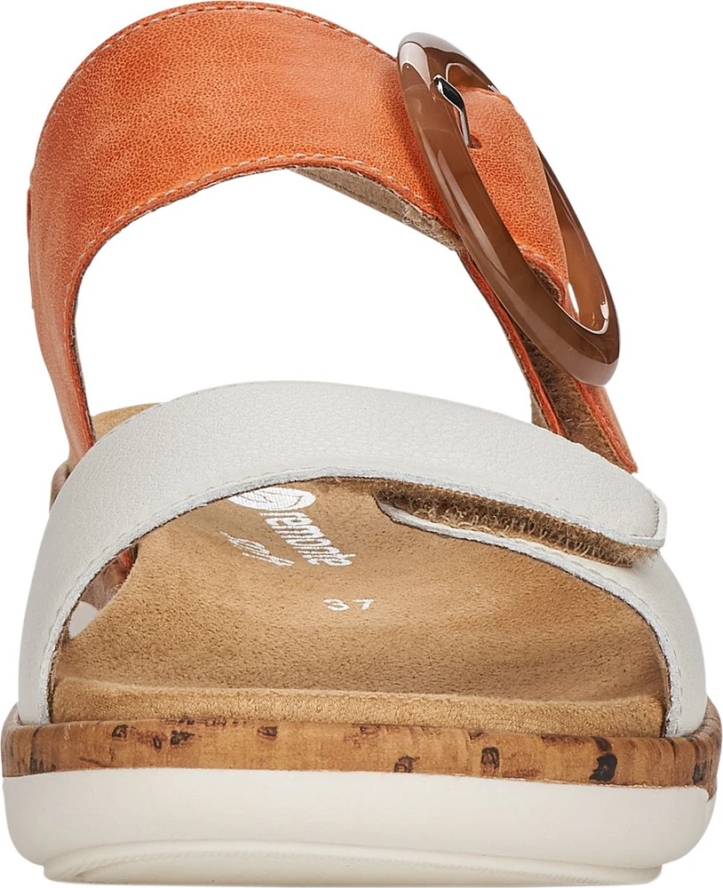 Offwhite/Orange Sandal