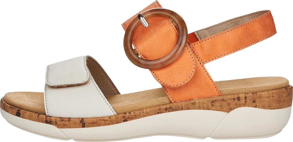 Offwhite/Orange Sandal