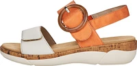 Offwhite/Orange Sandal