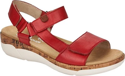 Red Velcro Strap Sandal