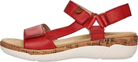 Red Velcro Strap Sandal