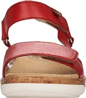 Red Velcro Strap Sandal