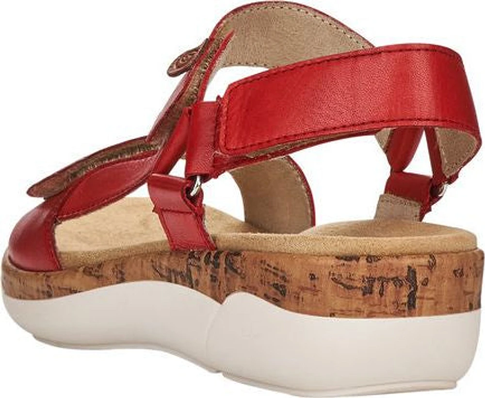 Red Velcro Strap Sandal