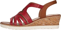 Red Wedge Sandal