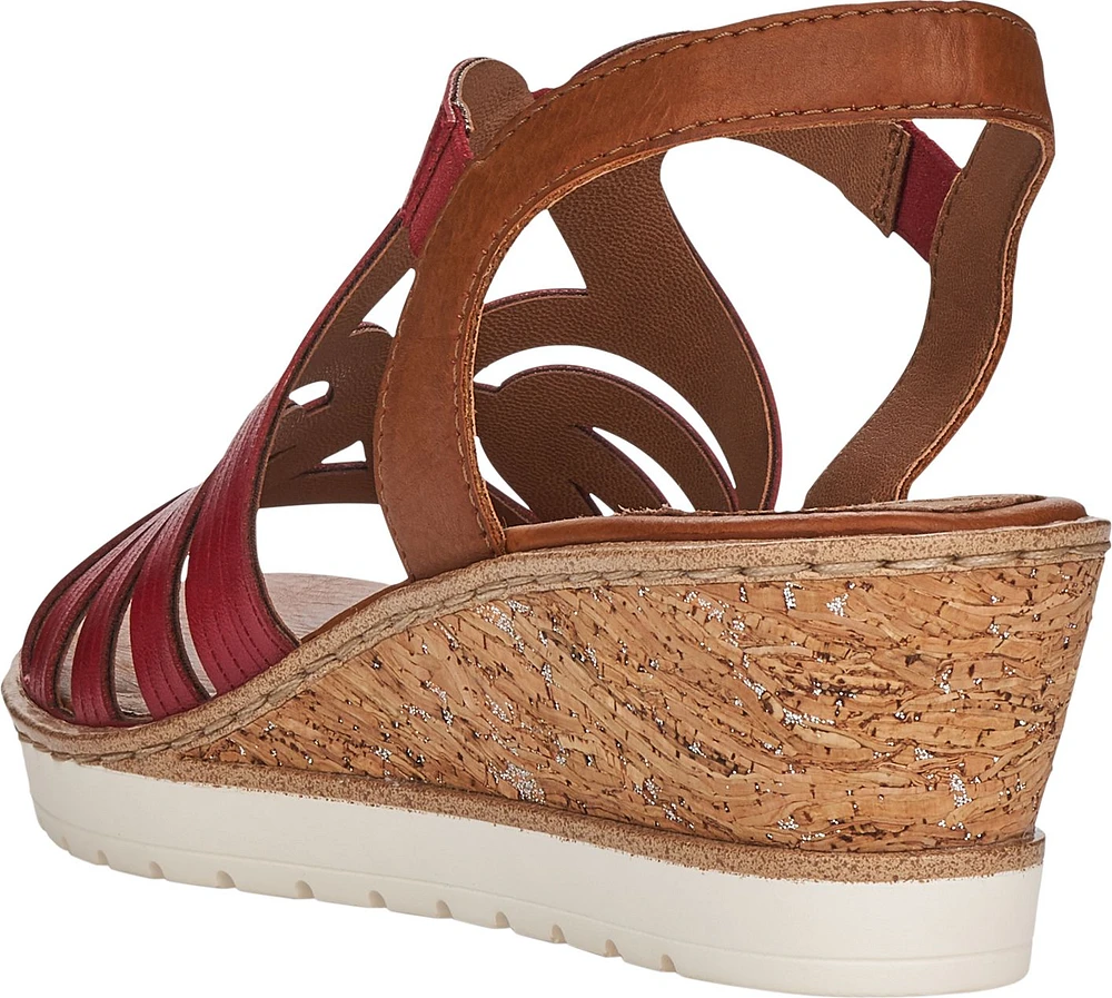 Red Wedge Sandal