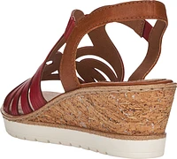 Red Wedge Sandal