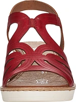 Red Wedge Sandal