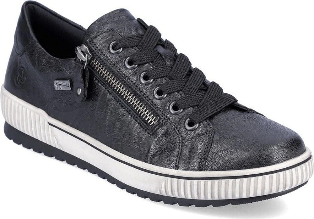 Black Lace Up W Side Zip