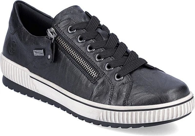 Black Lace Up W Side Zip