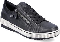 Black Lace Up W Side Zip