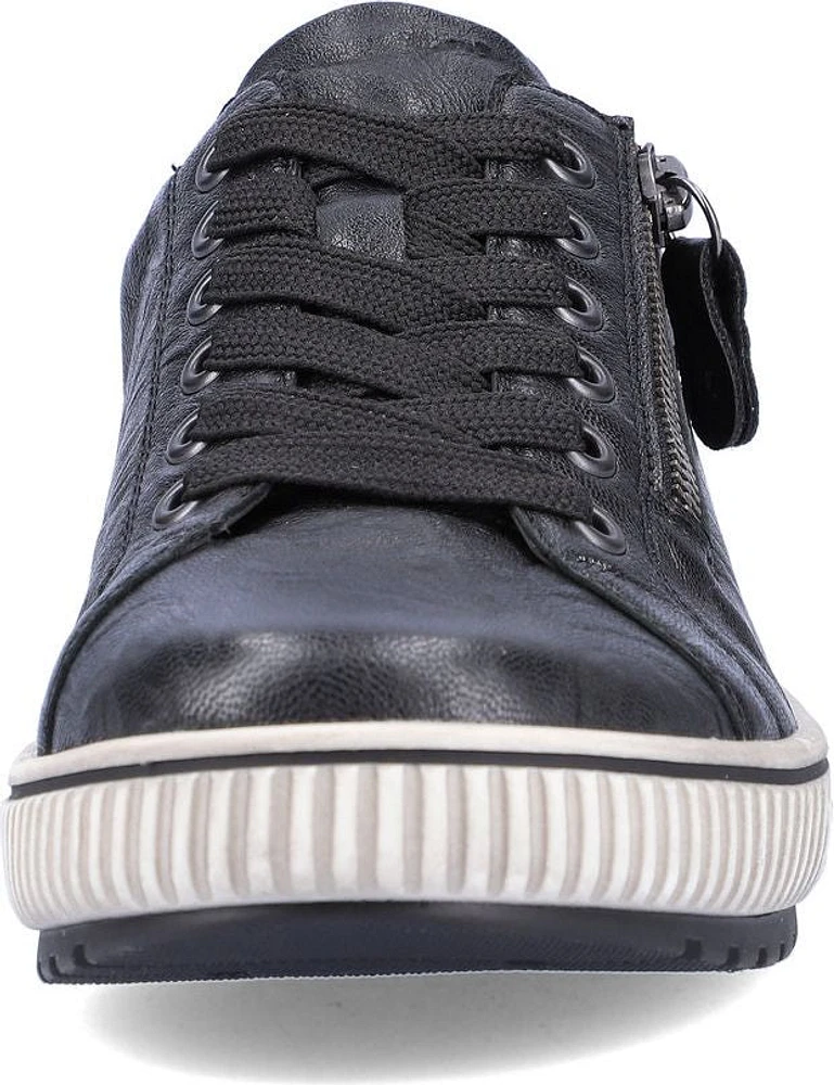 Black Lace Up W Side Zip