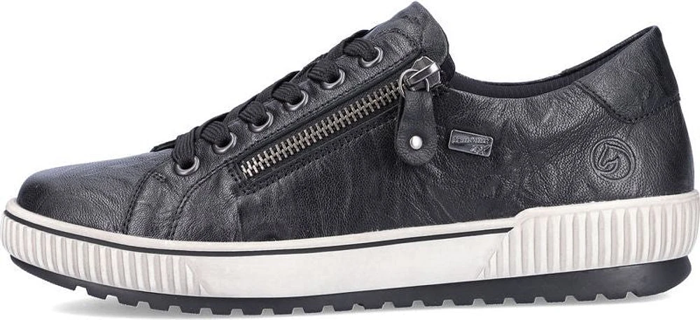 Black Lace Up W Side Zip