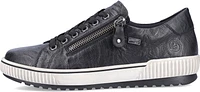 Black Lace Up W Side Zip