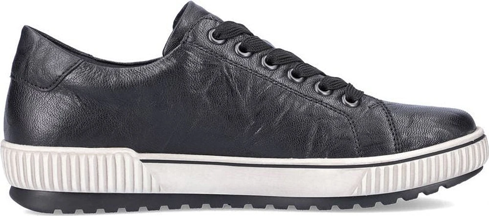Black Lace Up W Side Zip