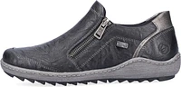 Black Slip On W Side Zip