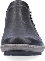 Black Slip On W Side Zip