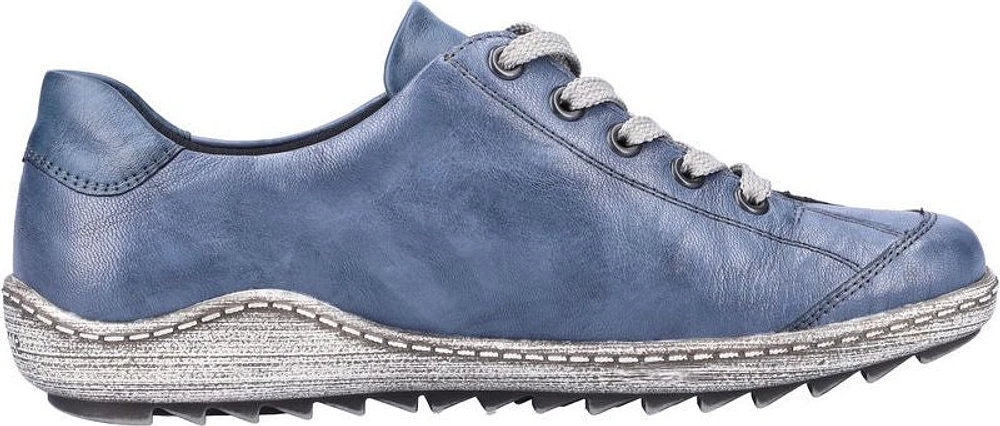 Blue Lace Up With Side Zip