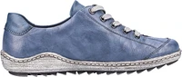 Blue Lace Up With Side Zip