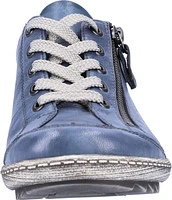 Blue Lace Up With Side Zip
