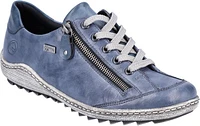 Blue Lace Up With Side Zip