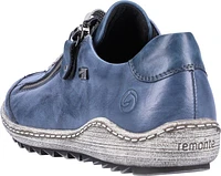 Blue Lace Up With Side Zip