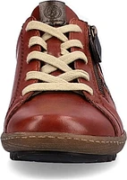 Brown Lace Up W Side Zip
