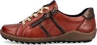Brown Lace Up W Side Zip