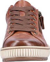 Brown Lace Up With Side Zip