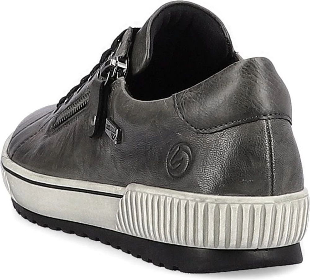 Grey Lace Up W Side Zip