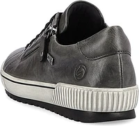 Grey Lace Up W Side Zip