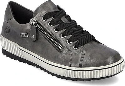 Grey Lace Up W Side Zip