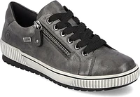 Grey Lace Up W Side Zip