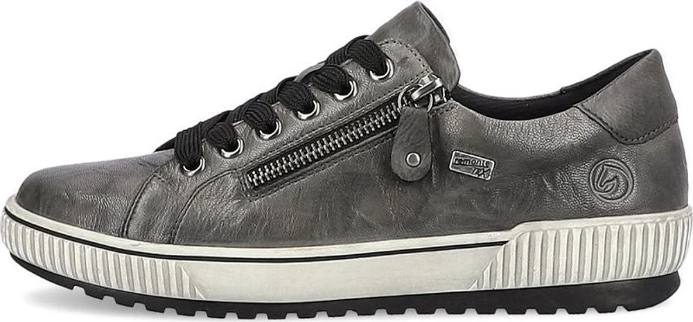 Grey Lace Up W Side Zip