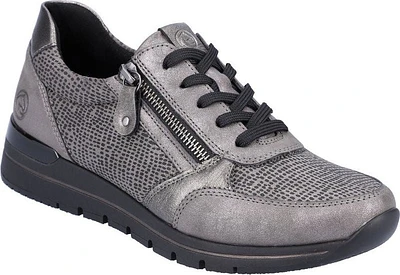 Grey Lace Up With Zip