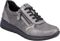 Grey Lace Up With Zip