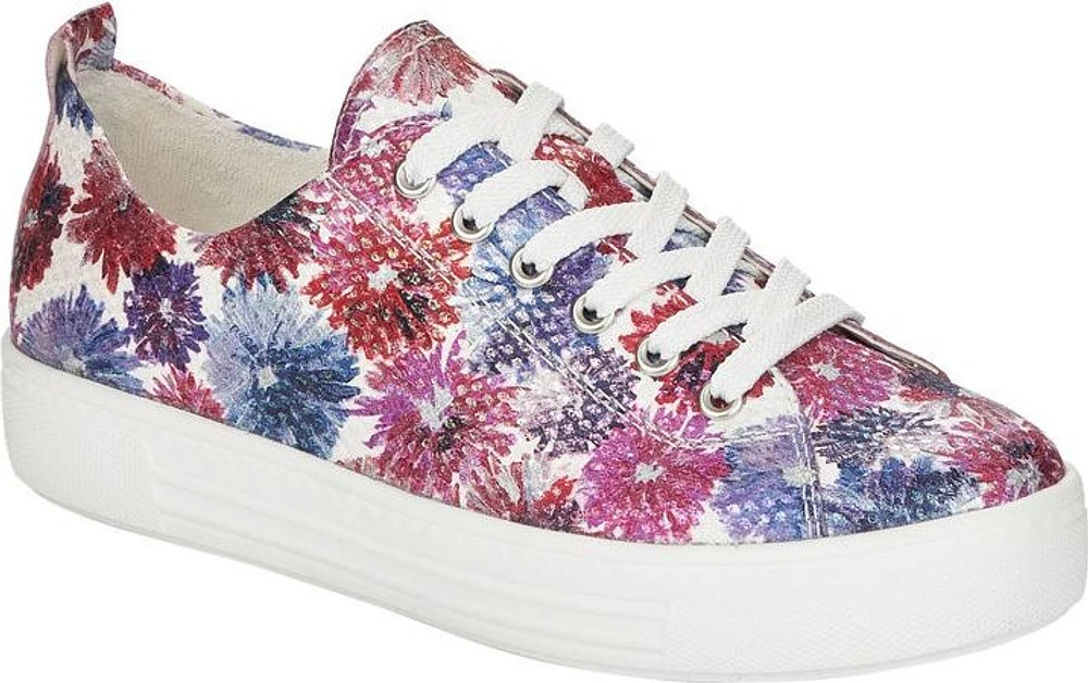 White Multi Flower Lace Up