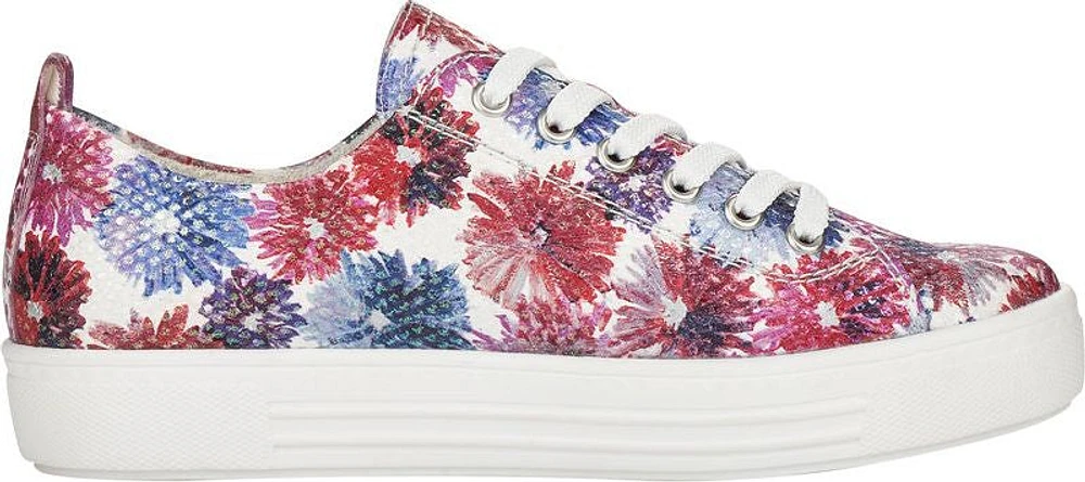 White Multi Flower Lace Up