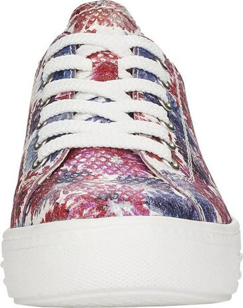 White Multi Flower Lace Up