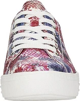 White Multi Flower Lace Up